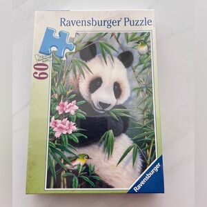 Ravensburger 60 piece jigsaw puzzle panda eating bamboo made in Germany New